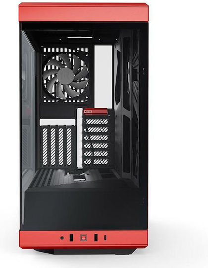 HYTE Y40 Gaming Midi Tower Κουτί Υπολογιστή με Πλαϊνό Παράθυρο Κόκκινο