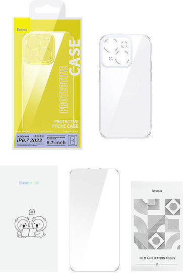 Baseus Superceramic Protective Kit Back Cover Σιλικόνης 0.3mm Σετ με Τζαμάκι Διάφανο (iPhone 14 Plus)