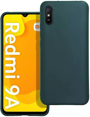 Matt Umschlag Rückseite Silikon Dark Green (Redmi 9A / 9AT)