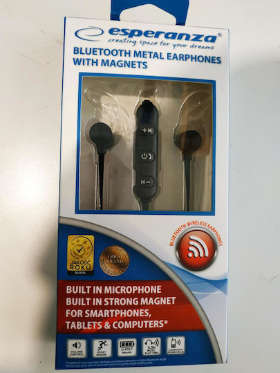 Esperanza EH186K In-ear Bluetooth Handsfree Ακουστικά Μαύρα