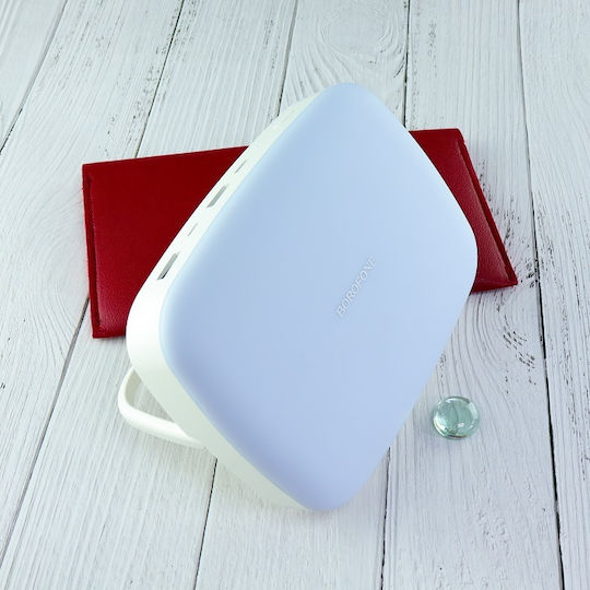 Borofone DBT07 Lighting Power Bank 10000mAh mit 2 USB-A Anschlüssen Weiß