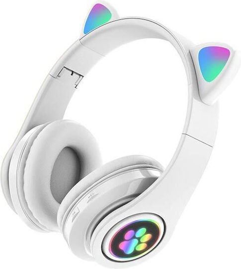 TAZS7E Kabellose Bluetooth Am Ohr Kopfhörer mit Radio mit 6 Stunden Betriebszeit Weiß