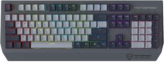 Motospeed CK99 Gaming Tastatură Mecanică cu LK Libra Orange comutatoare și iluminare RGB (Engleză US) Gri