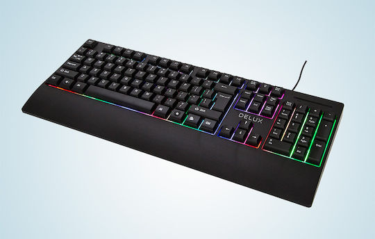 Delux K9852 Gaming Πληκτρολόγιο με RGB φωτισμό (Αγγλικό US)