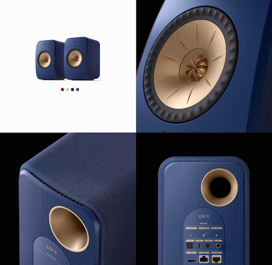 Kef LSX II Αυτοενισχυόμενα Ηχεία με Wi-Fi & Bluetooth 70W Cobalt Blue