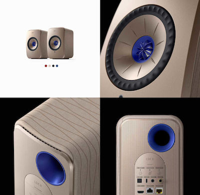 Kef LSX II Home Entertainment Active Speaker 2 No of Drivers with Bluetooth 70W Soundwave by Terence Conran Edition (Pair)