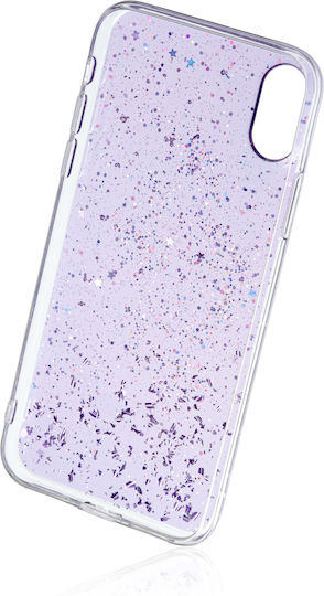 Naxius Glitter Back Cover Silicone Purple (iPhone X / Xs)