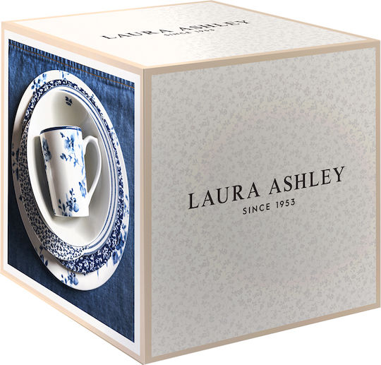 Laura Ashley Blueprint Albastru Porțelan Set de Vase 16buc