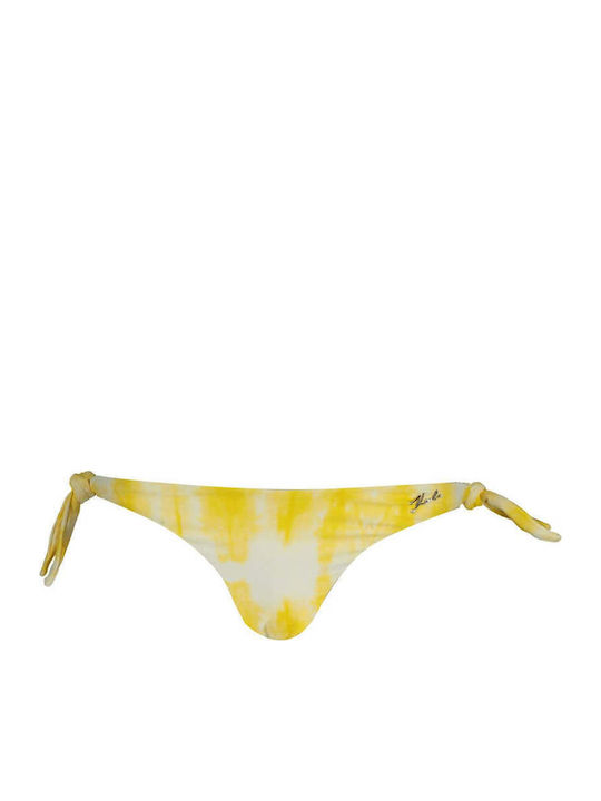 Bikini Slip με Κορδονάκια Κίτρινο