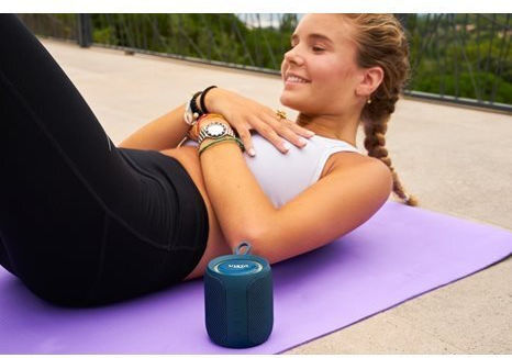 Vieta Pro Groove Waterproof Bluetooth Speaker 20W with Battery Life up to 12 hours Blue