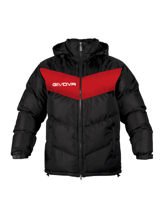 Giubbotto Podio Winter Jacke Puffer Winddicht Black / Red