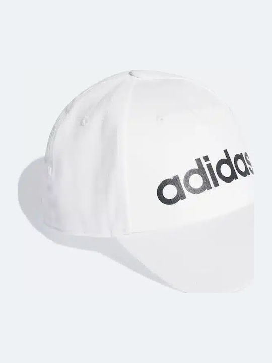 adidas Kids' Jockey Fabric Sunscreen Daily White Hat