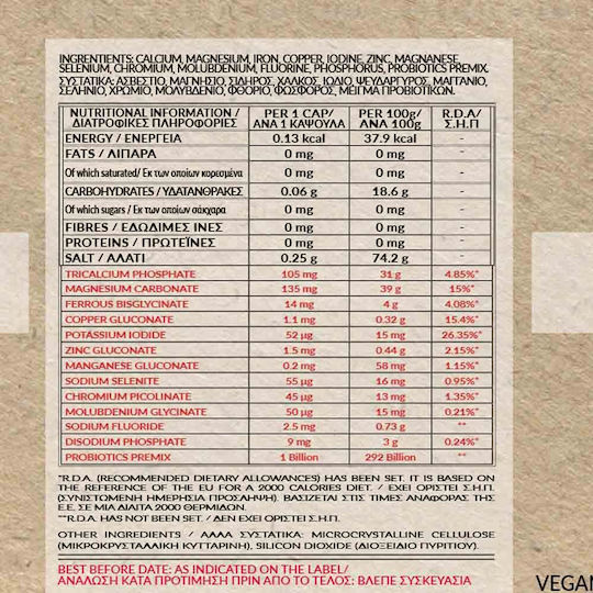 Bio Tonics Multimineral 60 veg. caps