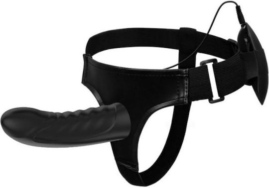 Pretty Love Marvin Strap-On Harness Harness με Dildo και Δόνηση σε Μαύρο Χρώμα