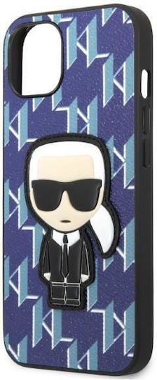 Karl Lagerfeld Monogram Ikonik Patch Back Cover Plastic Blue (iPhone 13)