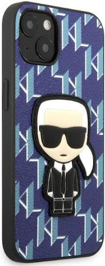 Karl Lagerfeld Monogram Ikonik Patch Back Cover Plastic Blue (iPhone 13)