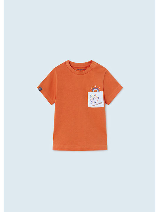 Mayoral Kids Set with Shorts Summer 3pcs Orange