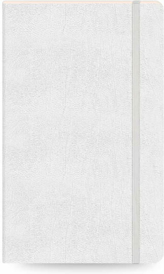 The Writing Fields Elegant Notebook A5 Ruled with Elastic White