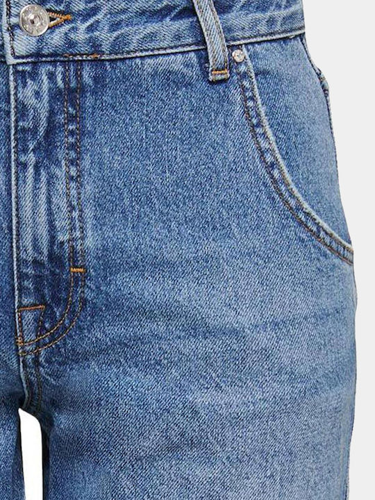 Women's Jean Trousers in Carrot Fit Medium Blue Denim
