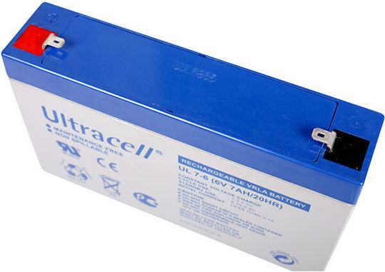 Ultracell UL 7-6 UPS Battery with Capacity 7Ah and Voltage 6V 1pcs