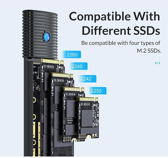 Orico Θήκη για Σκληρό Δίσκο M.2 PCI Express / SATA III NVME με σύνδεση Type-C