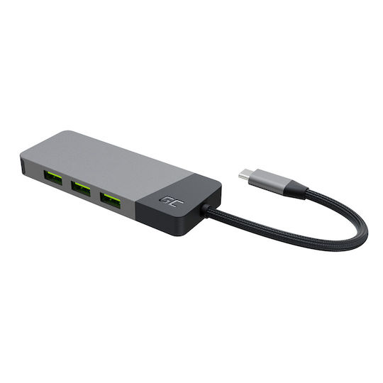 Green Cell HUBGC01 USB-C Докинг станция с HDMI PD Сив
