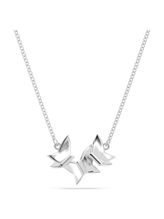 Swarovski Lilia Колиета с Дизайн Пеперуда с Персонализация Синя