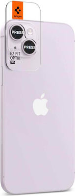 Spigen EZ Fit Optik Pro 2pcs Camera Protection Tempered Glass Purple for the iPhone 14 / 14 Plus AGL05603