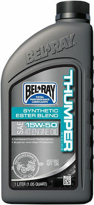 Bel-Ray Thumper Racing Synthetic Ester Blend 4T Synthetic 15W-50 4-Stroke Motorcycle Motor Oil 1lt