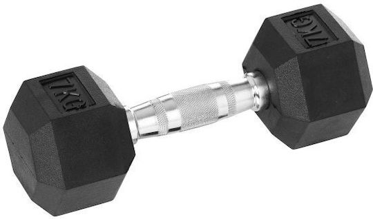 Optimum Hexagon Rubber Dumbbell 1 x 7.5kg
