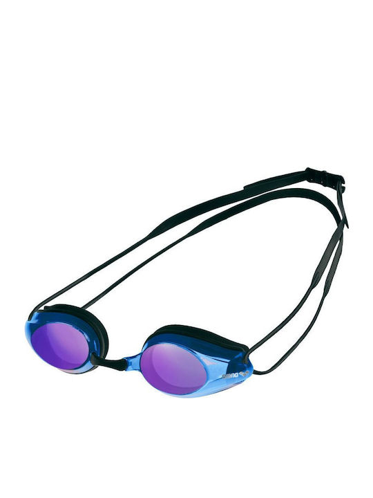 Arena Tracks Mirror Swimming Goggles Adults with Anti-fog Lenses Blue
