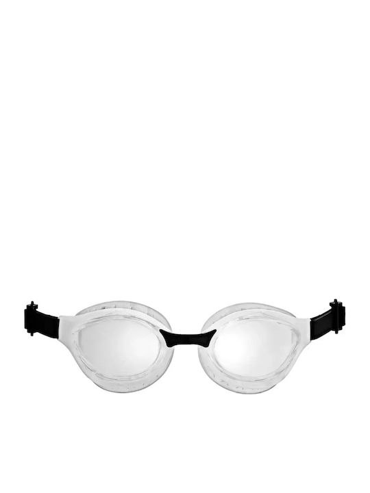 Arena Air Bold Swipe Racing Swimming Goggles Adults with Anti-fog Lenses White