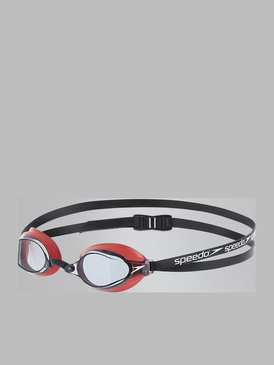 Speedo Fastskin Speedsocket 2 Swimming Goggles Adults with Anti-fog Lenses Red