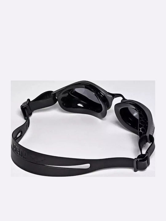 Arena Air Bold Swipe Swimming Goggles For Adults With Anti-Glare Lenses Black