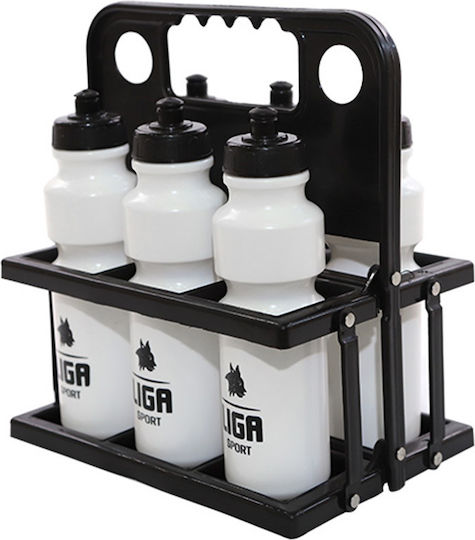 Liga Sport Bottle Carrier Plastic Bottle Carrying Basket 6 Positions in Black Color