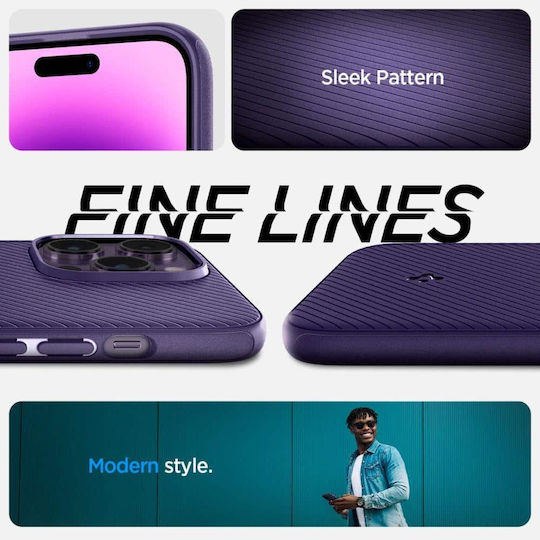 Spigen Mag Armor Back Cover Σιλικόνης Deep Purple (iPhone 14 Pro)
