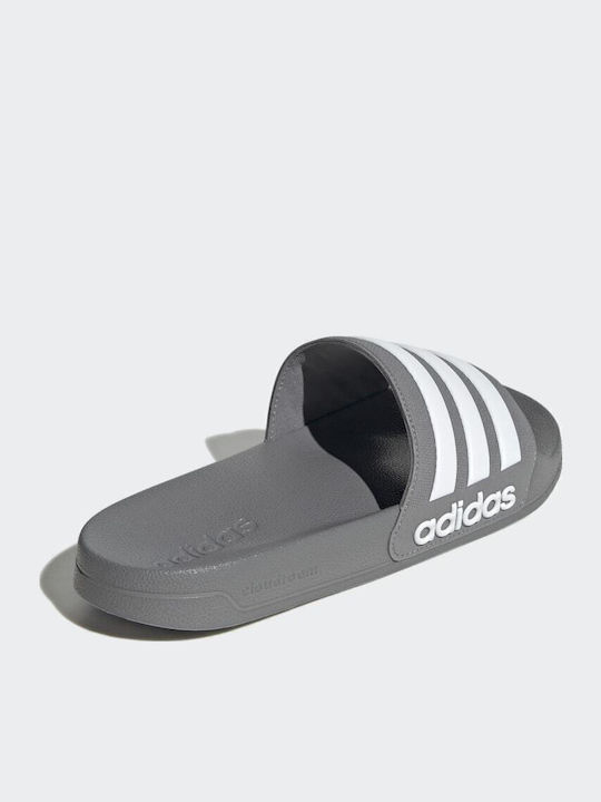 Adilette Shower Мъжки Слайдове Сив Три / Облак Бял / Сив Три