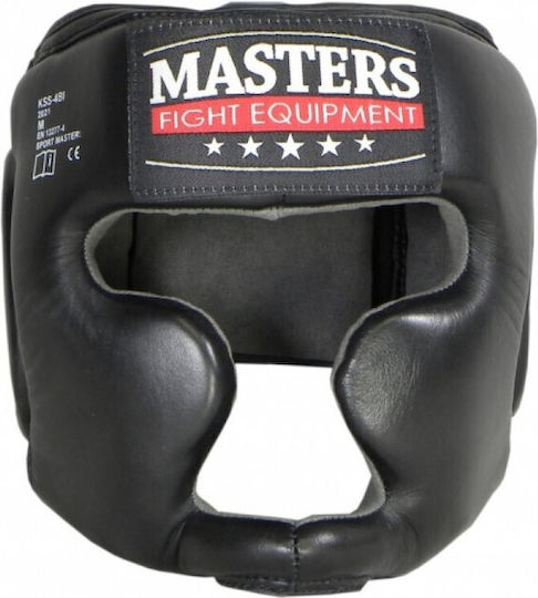 Sport Masters KSS4B1 Κάσκα Πυγμαχίας Ενηλίκων Κλείστού Τύπου Δερμάτινη Μαύρη