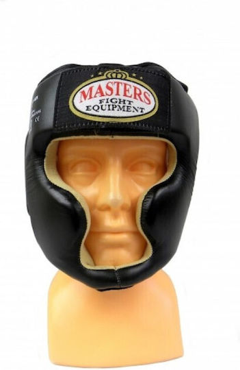 Sport Masters KSS4B1 Κάσκα Πυγμαχίας Ενηλίκων Κλείστού Τύπου Δερμάτινη Μαύρη