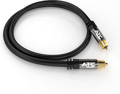 ATC Optical Audio Cable TOS male - TOS male Μαύρο 3m (02.007.0021)