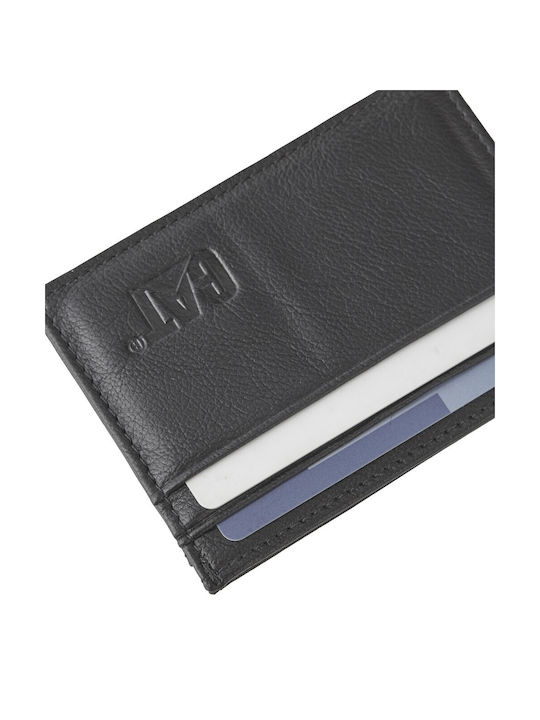 CAT Men's Leather Card Wallet with RFID Black