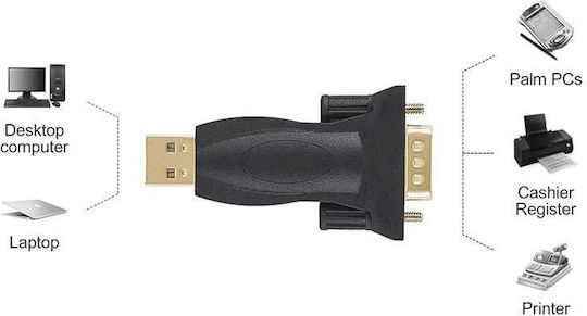 Powertech Μετατροπέας USB-A male σε Serial female 1τμχ CAB-U152
