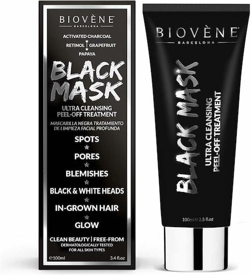 Biovene Mască Neagră Peel Off Mască Facială pentru Exfoliere cu Retinol 100ml