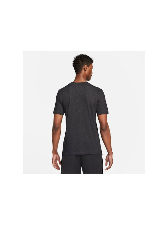 Nike Herren Sport T-Shirt Kurzarm Dri-Fit Schwarz