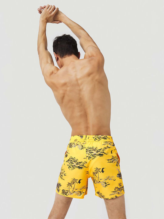 O'neill Tropical Swim Herren Badehose Bermuda Gelb Blumen