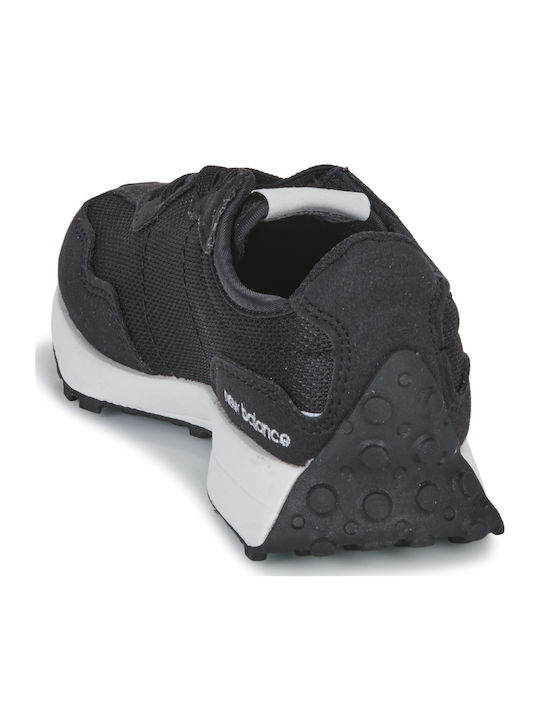 327 Bungee Lace Kids Sneakers Black