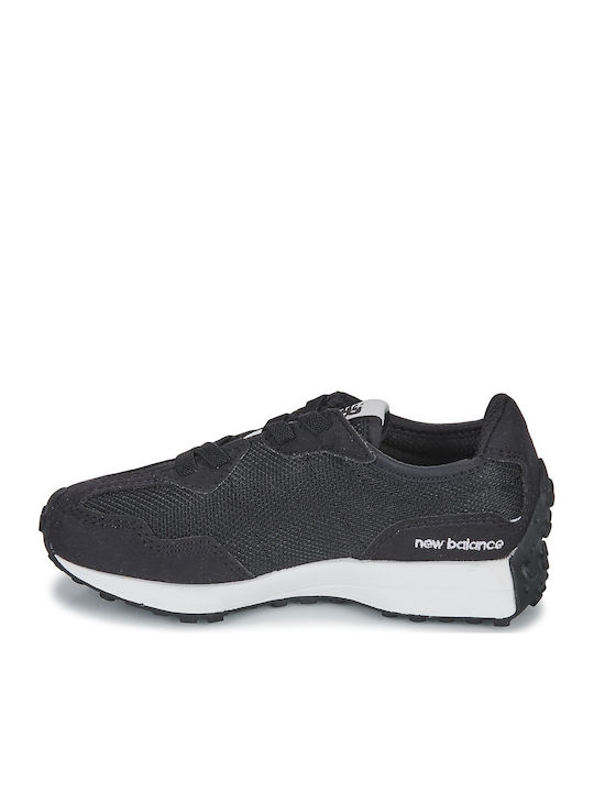 327 Bungee Lace Kids Sneakers Black