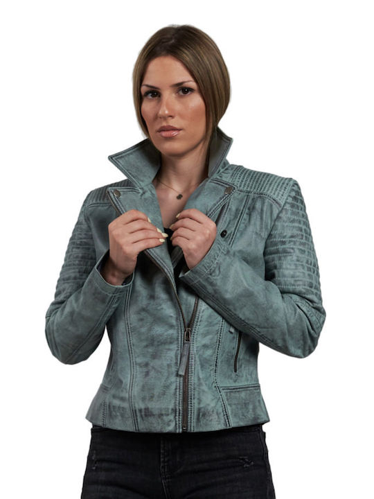 Leather jacket Hellen - Ice