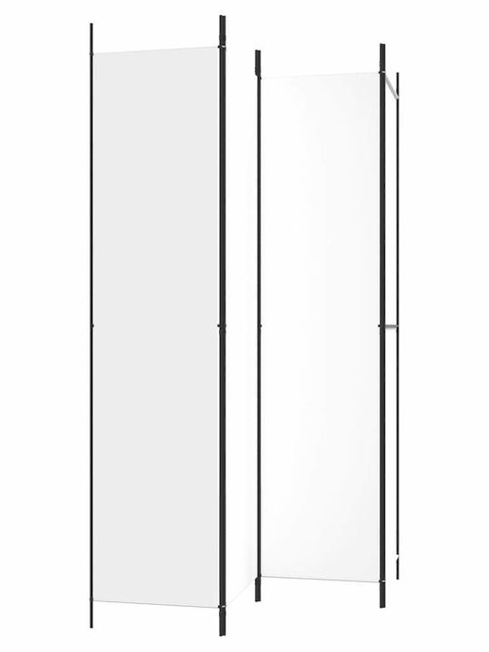 vidaXL Decorativ Paravan Tesatura cu 4 Panouri White 200x220cm