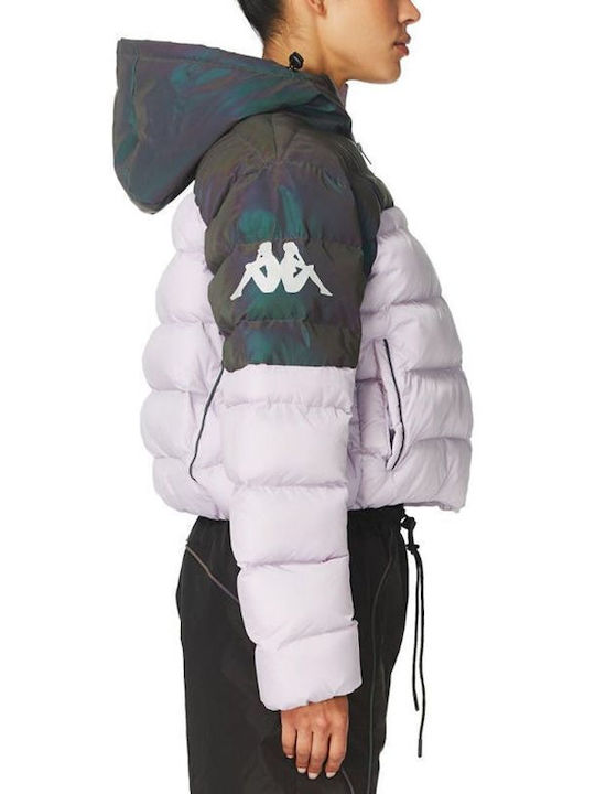 Kappa Authentic Futur Fauniel Women's Short Sports Jacket for Winter Purple 321244W-A03